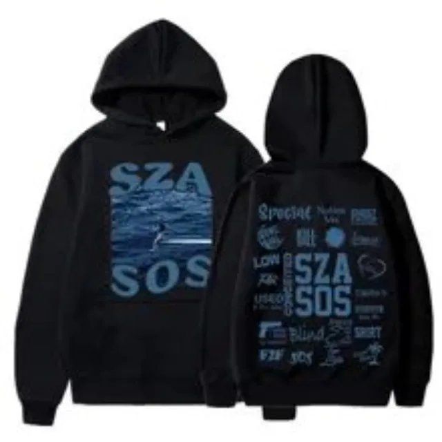 SZA Album SOS Graphic Black Hoodie